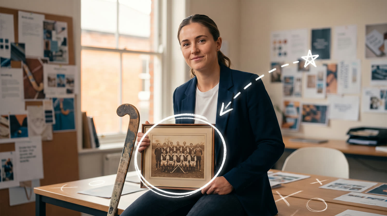 Hailey: a Division III field hockey alum, now in marketing at The Plaid Agency